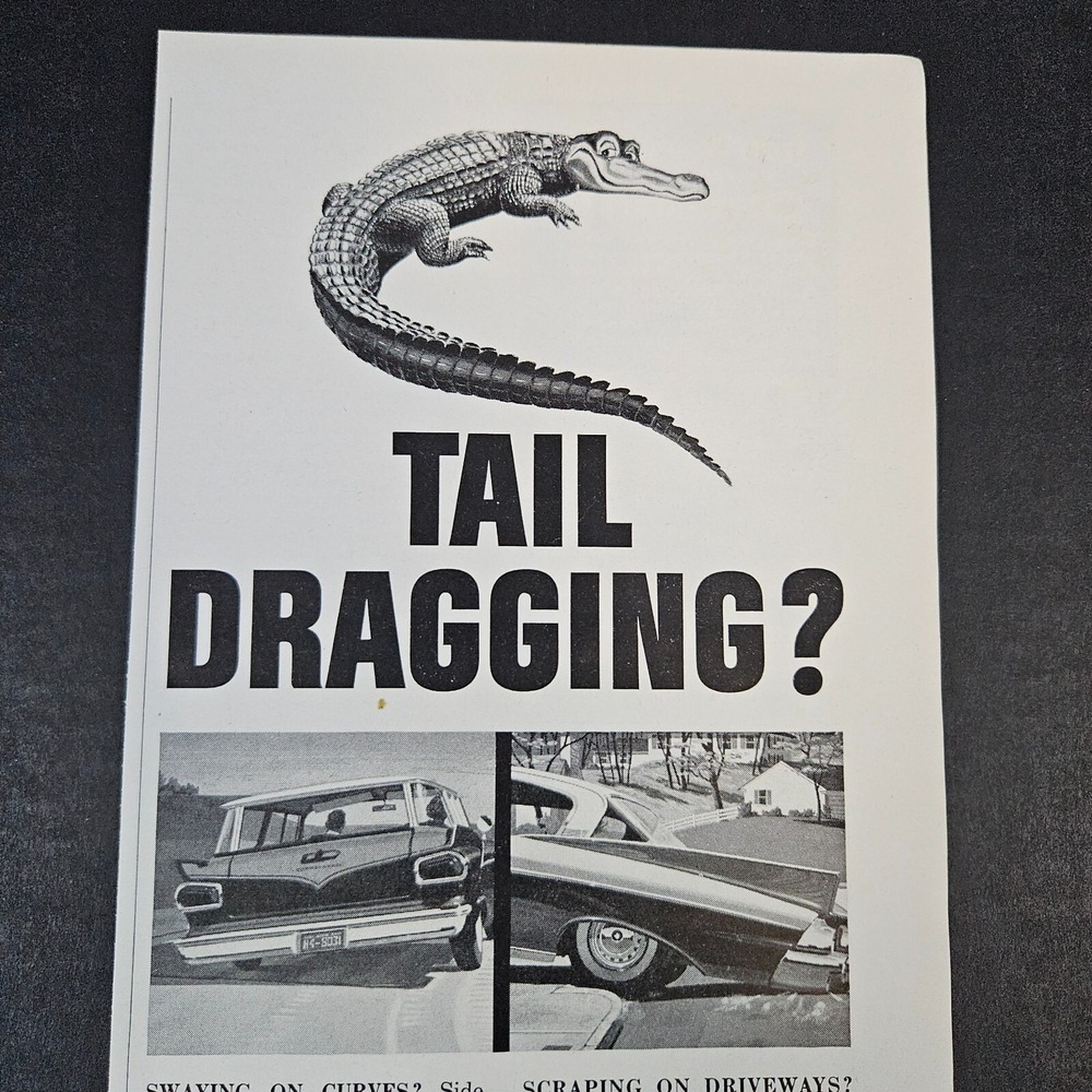 1962 Monroe MI Shocks Super Load-Leveler Stabilizing Unit Vintage Print Ad Gator